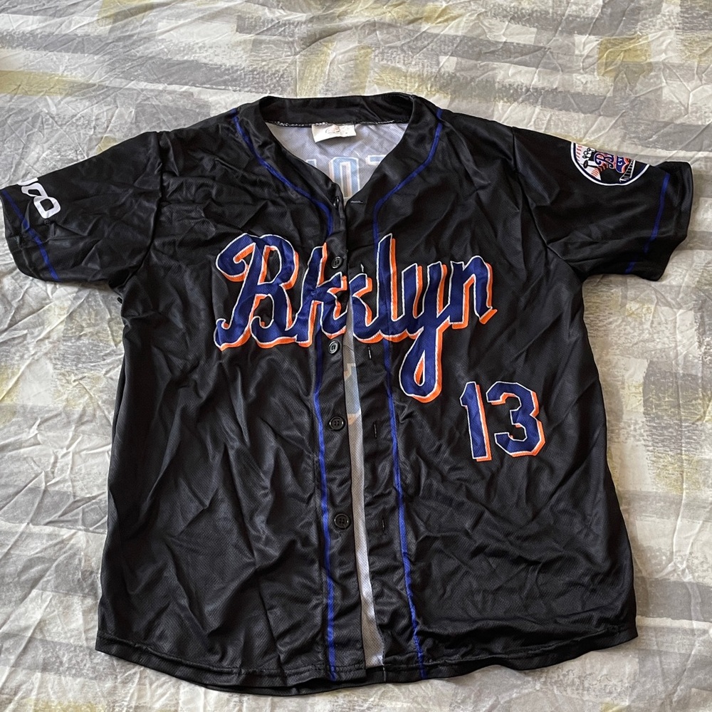 Brooklyn Black and Orange Baseball Jersey